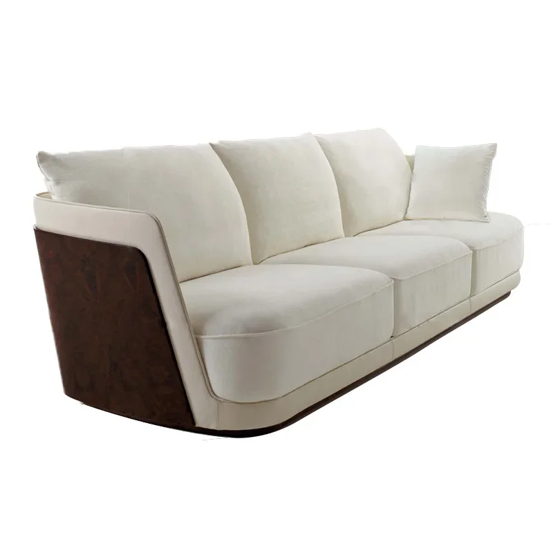 

Light luxury leather sofa combination