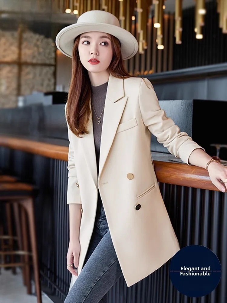 

Women's Mid-Length Suit Jacket 2026 New Autumn Winter Popular Top Design Sensation West Costume Business Casual Fashion
