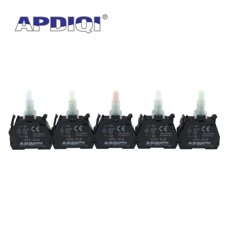 APDIQI-Indicateur lumineux BVM XB5 ZBV, porte-perle, accessoires de signal lumineux, vert, rouge, bleu, jaune, 22mm, 12V, 24V, 220V, 380V, 1 pièce