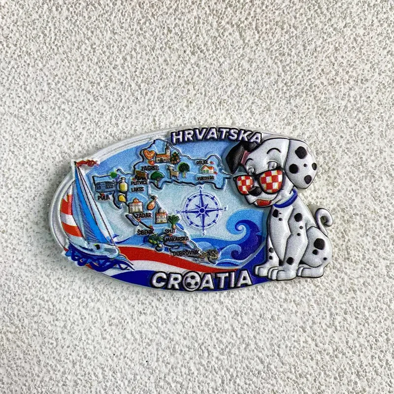 

Croatia Hvar Travel Souvenir Nautical Map 3D Fridge Magnets Home Decorations