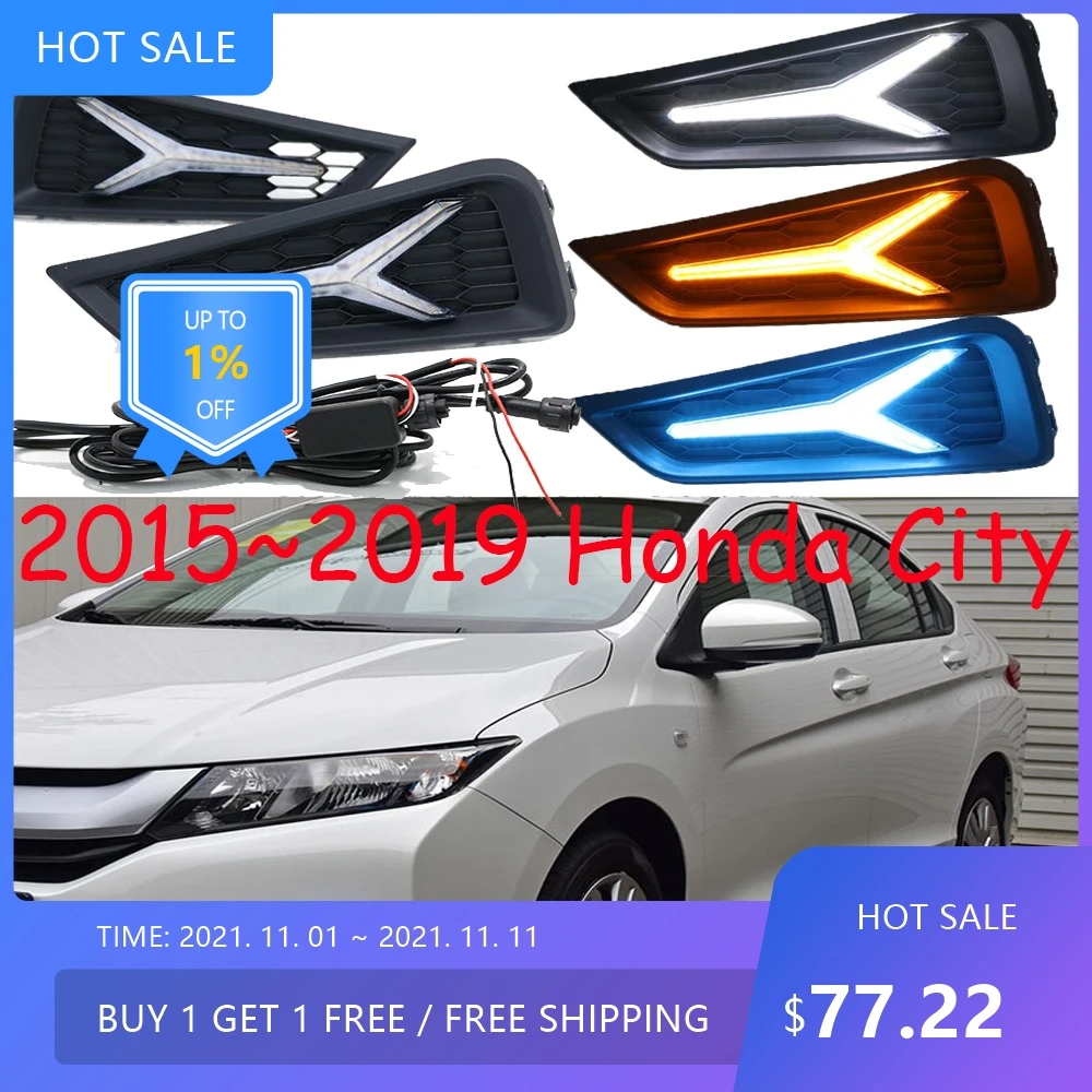 

auto bumper headlight for City daytime light 2015~2019y auto accessories LED headlamp for City fog light