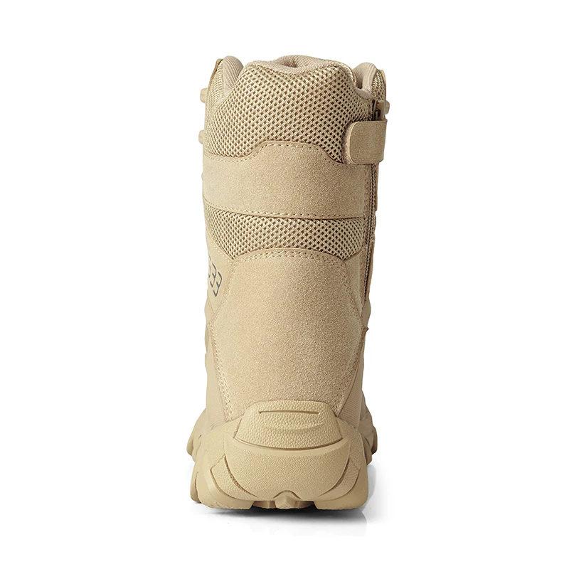 Hot Sale Men’s Tactical Boots Autumn Lightweight Plus Size Side-zip Mesh US Combat Boots Outdoor Durable Hiking Desert Work Boot