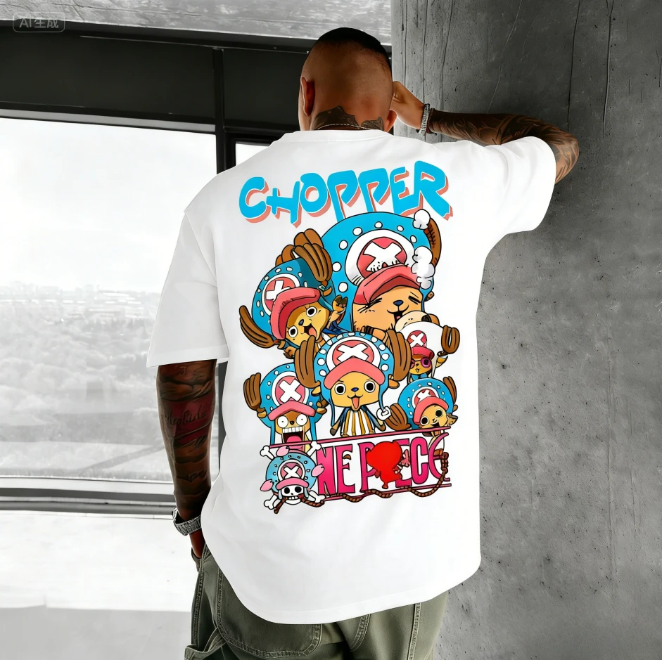 

Chopper One Piece Cotton T Shirt Streetwear Hip Hop Casual Style