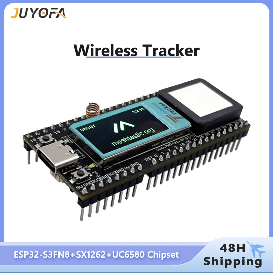 

Meshtastic Heltec Wireless Tracker ESP32 SX1262 IoT Development Kit WiFi BLE for Vehicle Bike Kids Pet Car Fitness GPS Tracker