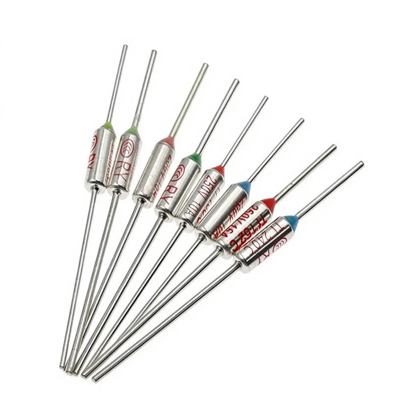 10pcs Temperature RY 10A 250V TF Thermal Fuse 65 73 75 85 100 105 110 120 130 152 165 172 185 192 200 216 240 280°C Degree