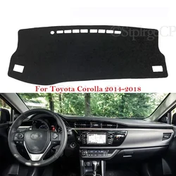 Dashboard Cover Protective Pad for Toyota Corolla E170 E160 2014 2015 2016 2017 2018 Car Accessories Dash Board Sunshade Carpet