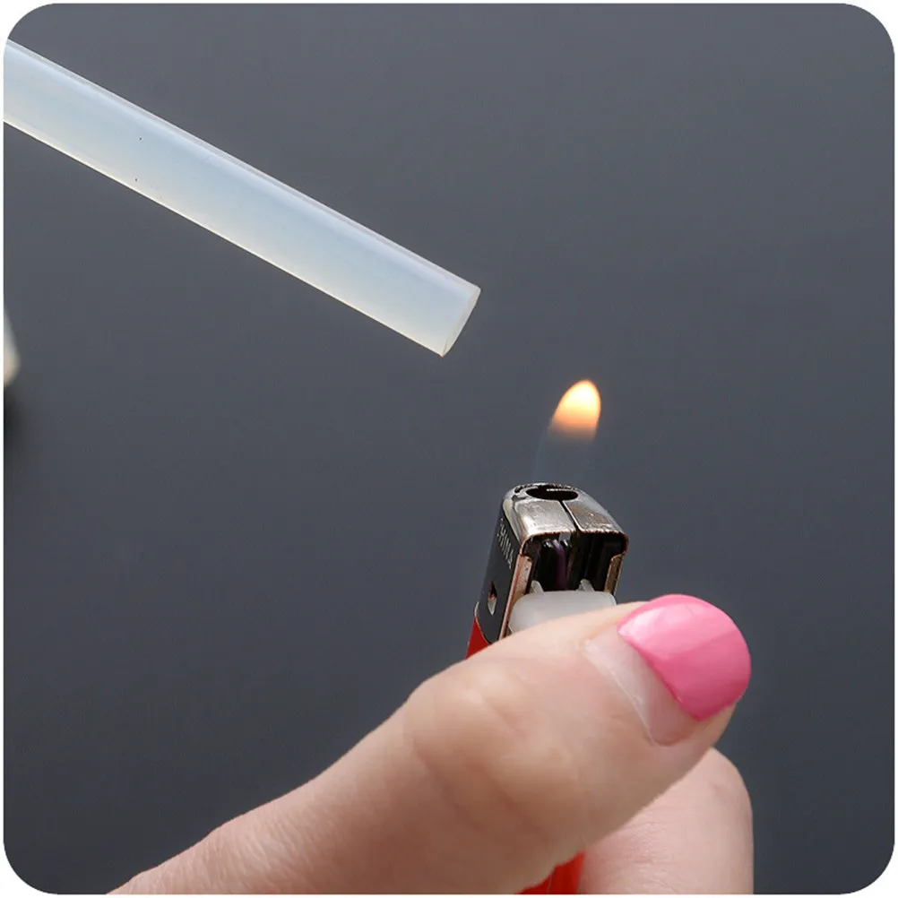 55Pcs DIY Glue Sticks Kit Hot Melt Adhesive Rods Odorless Flexible Bonding for Crafting Box Packing Food Packaging Wood Metal