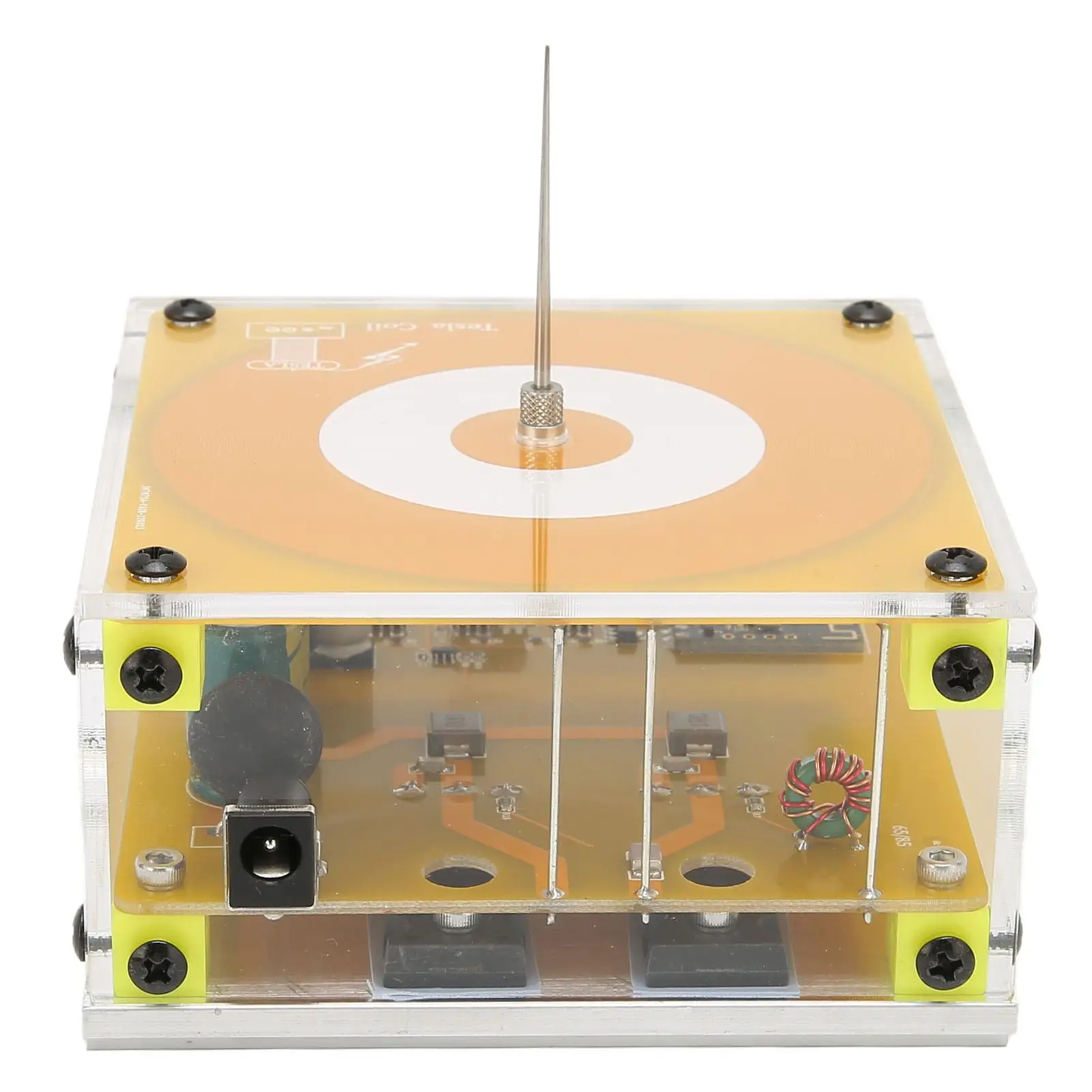 Transmissão sem fio Tesla Coil Arc Alto-falante, Plasma Light-Amarelo, 100-240V