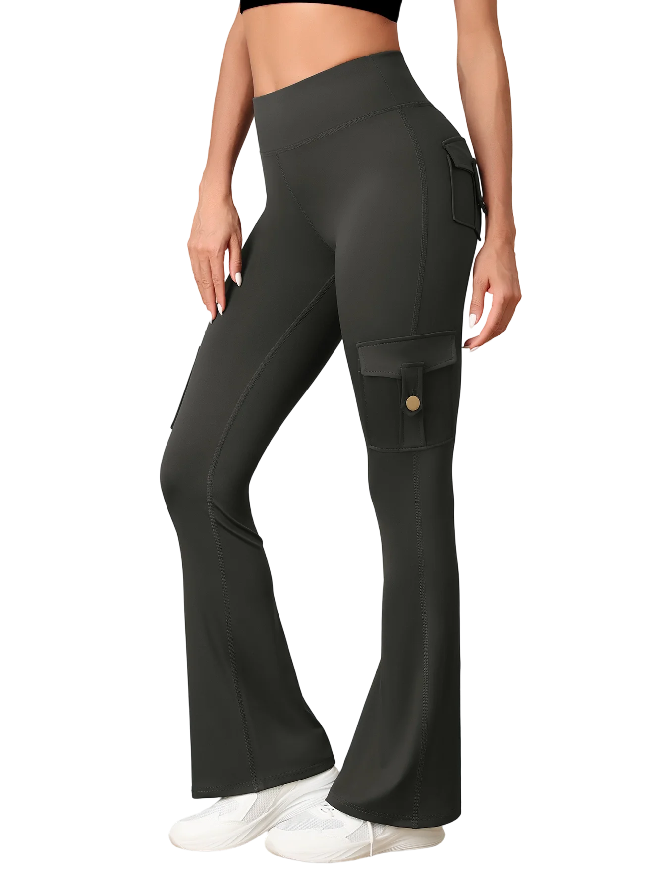 

Newest Women Wide Leg High Stretch Yoga Leggings Naked Feeling Compression Fitness Workwear with pockets Yoga Pant ﻿