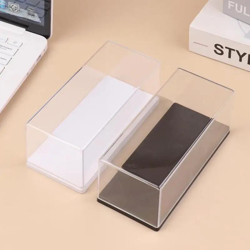 Soporte acrílico transparente, práctico estuche de exposición para coche modelo fundido a escala 1/43, estante de juguetes a prueba de polvo DIY, 1 Uds.