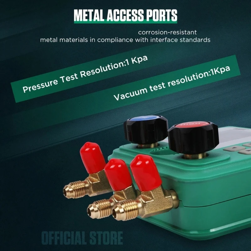 Digital Automotive Air Conditioning Vacuum Pressure Gauge Suitable for Accurate Refrigerants Measurement Maintenance