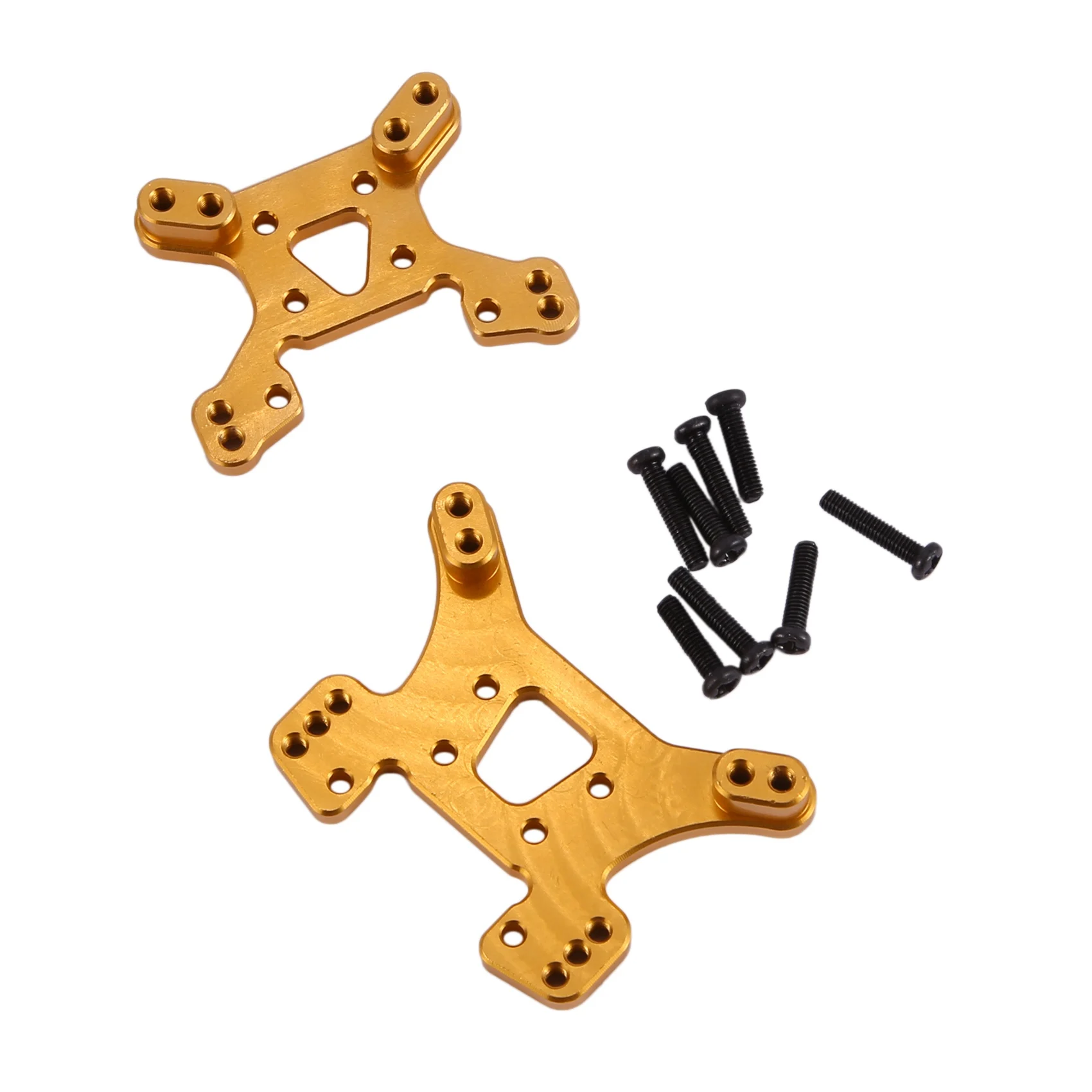 【CYBER MONDAY】144001 Part Front and Rear Shock Tower Board Set Replacement Accessories Parts for 144001 1/14 4WD RC Car,Yellow