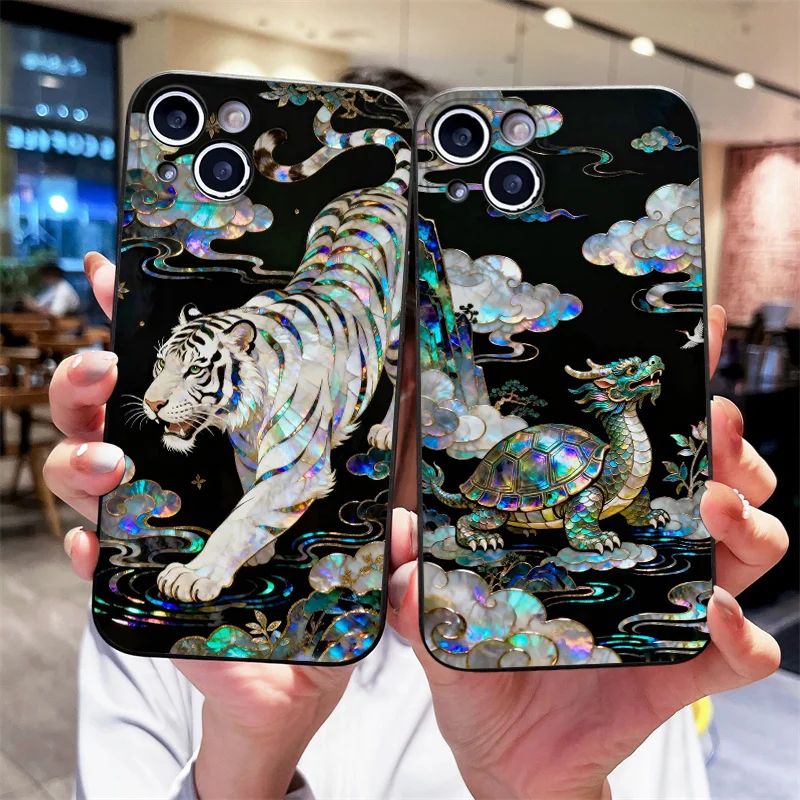 Чехол для телефона с текстурой дракона и тигра в китайском стиле для Google Pixel 10 9A 8A 7A 7 PRO 8 9 10 Pro XL 4G 5G с мягкими чехлами