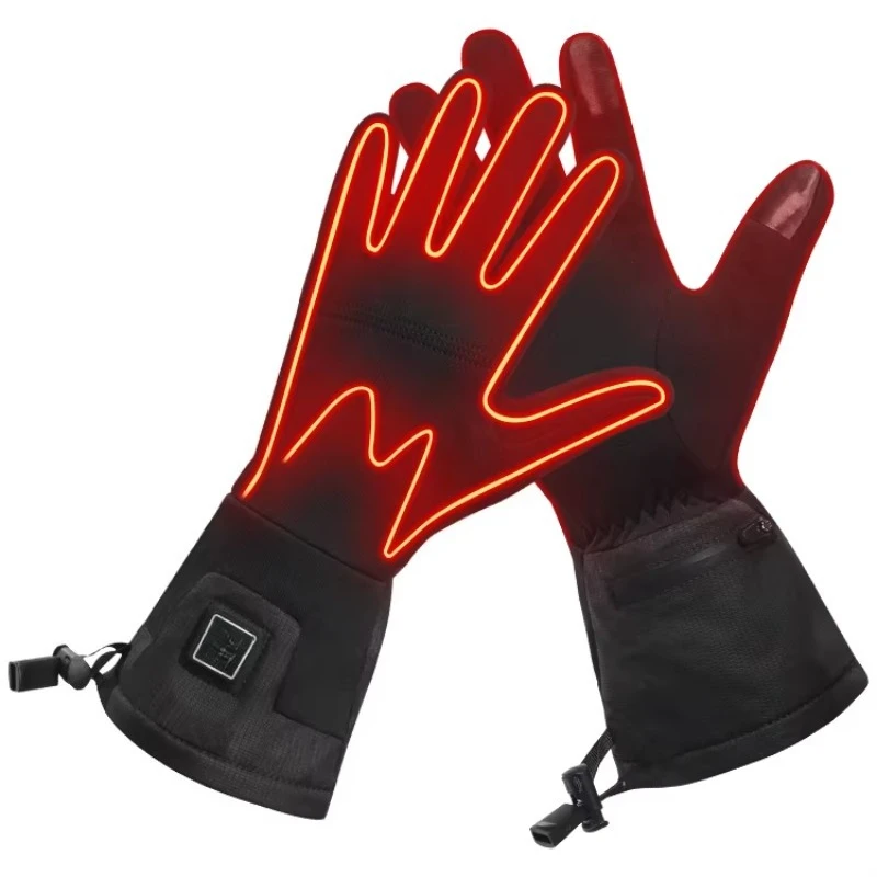 High Dexterity Thin Waterproof Battery Infrared Heated Rechargeable Electric Gloves Comfort Wear for Winter Sports Snowboarding