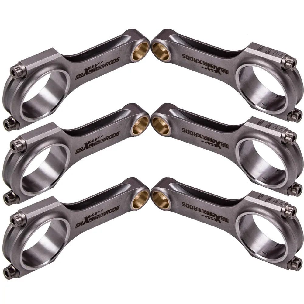 MaXpeedingrods 6x Forged Steel H-Beam Connecting Rods (Set) For Alfa Romeo Conrod GTV6 75 2.5 3.0 V6