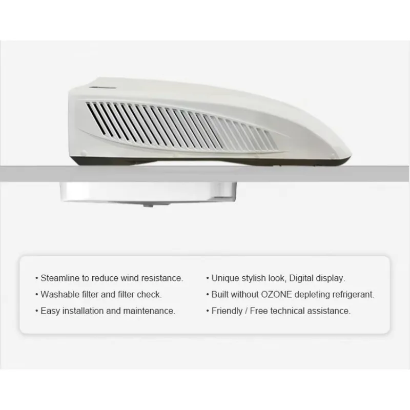 Gree R32 RV Caravan Cool Air Conditioner 220V 12000Btu Auto Thin Inverter AC Rooftop with Timer for RV Camper