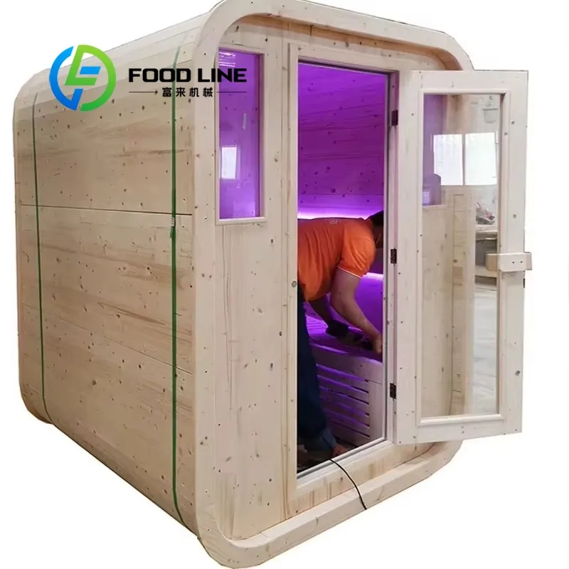 Wooden Outdoor Sauna House Ventilation Window Fresh Air Flow Comfortable Inside Quiet Room Yoga Wellness Center Great Value