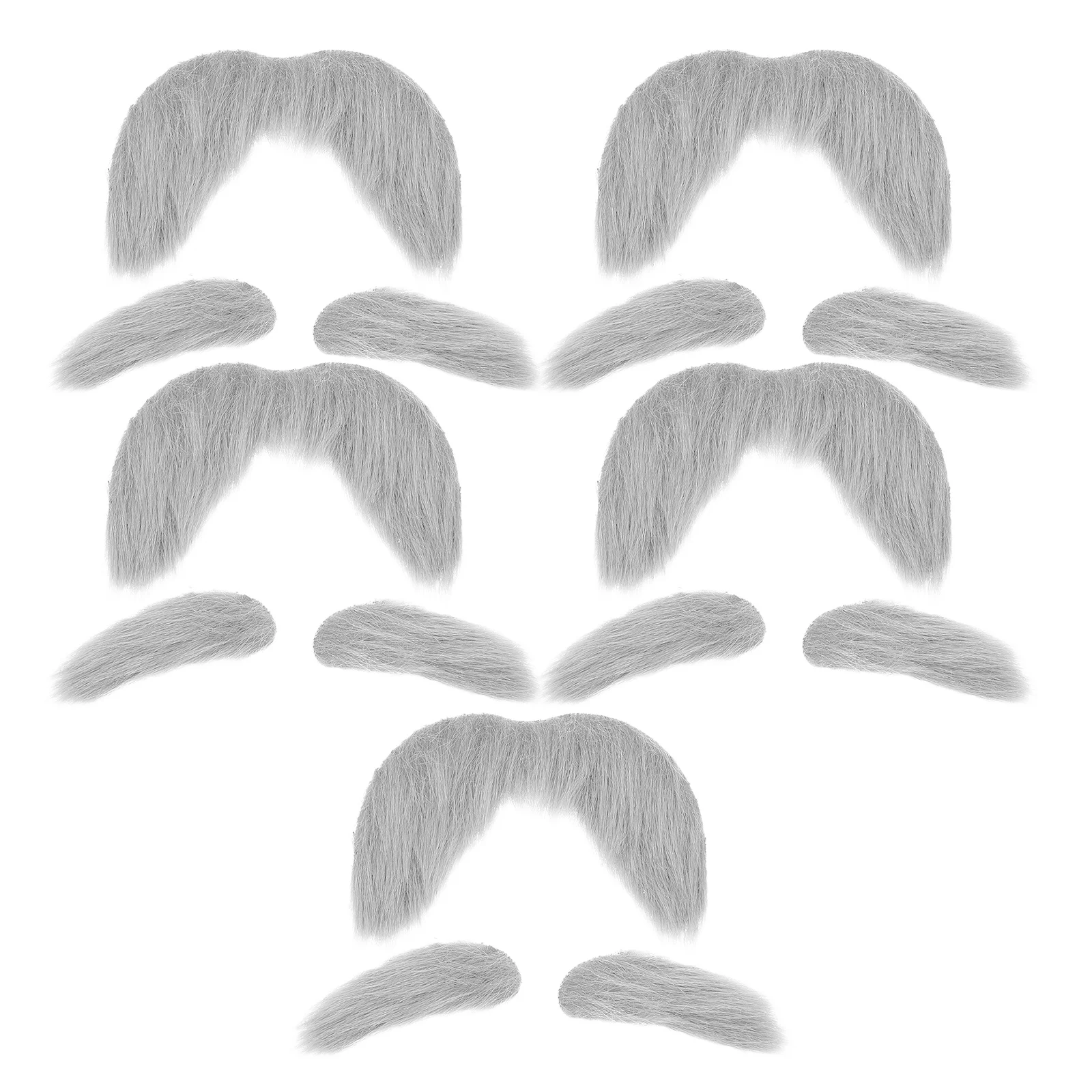 5 セット偽口ひげと眉毛セット自己粘着ノベルティステッカーコスチュームひげ男性おじいちゃんコスプレアクセサリー