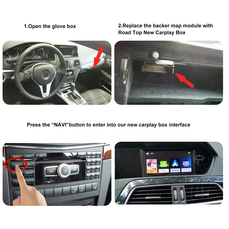 

Superior-Wireless Carplay Android Auto For Mercedes Benz A B C E CLA GLA GLK ML Class Becker Module NTG4.5 System