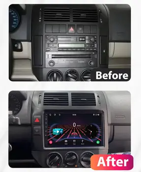 Autorádio s Androidem 15 pro Volkswagen VW Polo MK4 6Q 9N 9N3 2004-2009, multimediální přehrávač, autorádio s WiFi navigací, 4G 8 nejlepší prodej Rádio VW Polo 9N 9N3 - №5