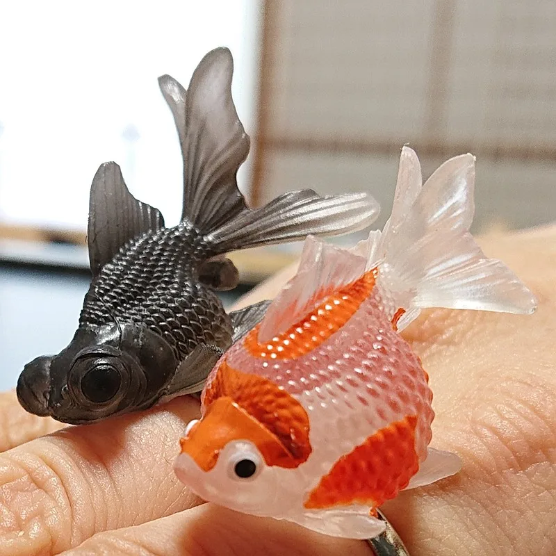 Bandai Genuine Cute Goldfish Ring Series Gashapon Toys ciotola per pesci rossi tartaruga brasiliana decorazione creativa ornamento giocattoli