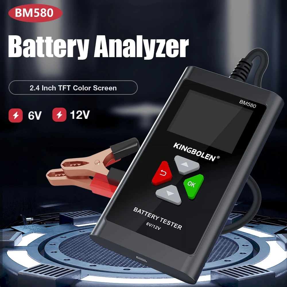 

BM580 Car Battery Tester 12V 6V CCA Circut Tester Cranking Test Charging Tool Automotive Battery Analyzer Waveform Battery Tool