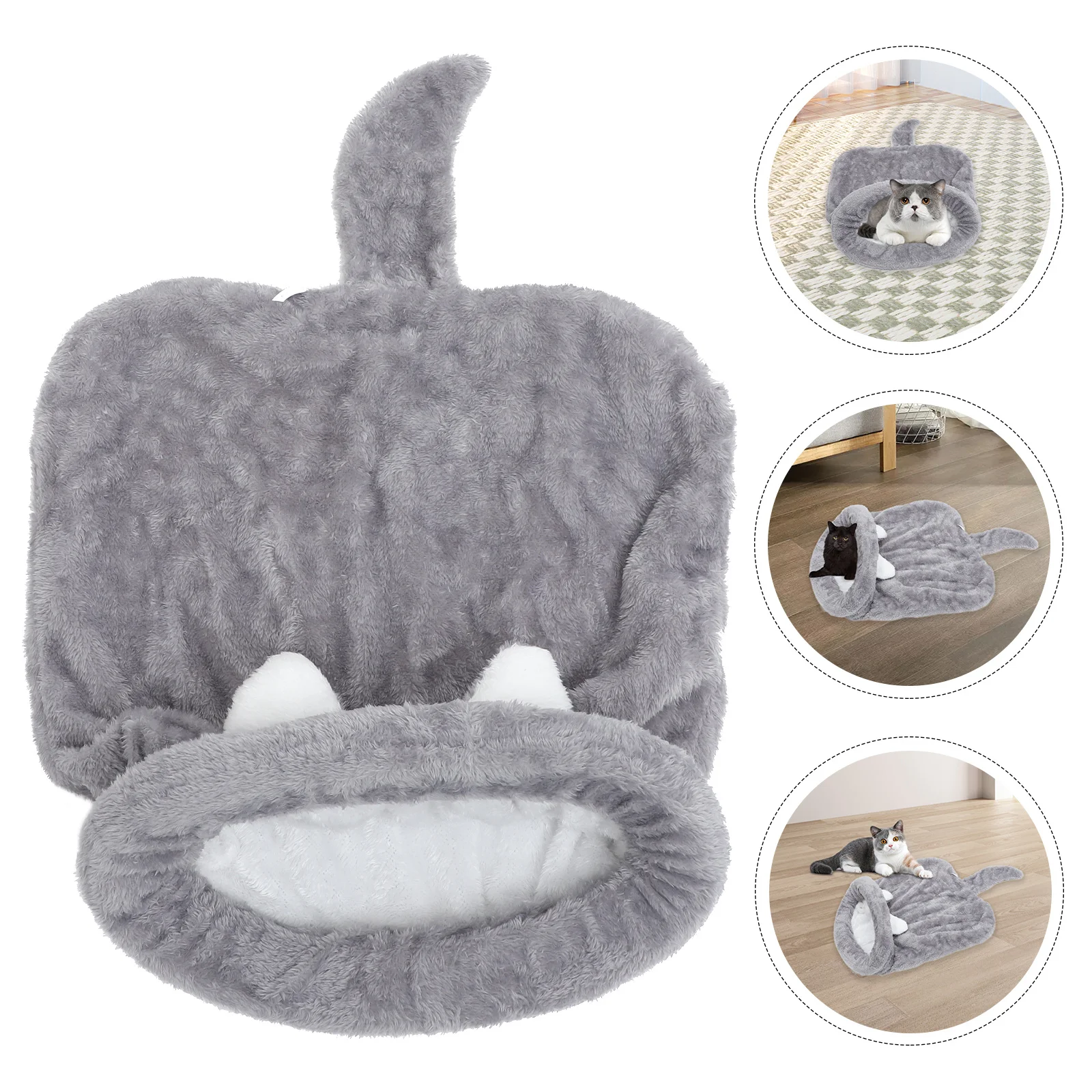 

Pet Sleeping Small Dog Pet Bed House Cat Bed Mini Style Warm Cozy House For Pets Portable Comfortable Kennel Mat Gray