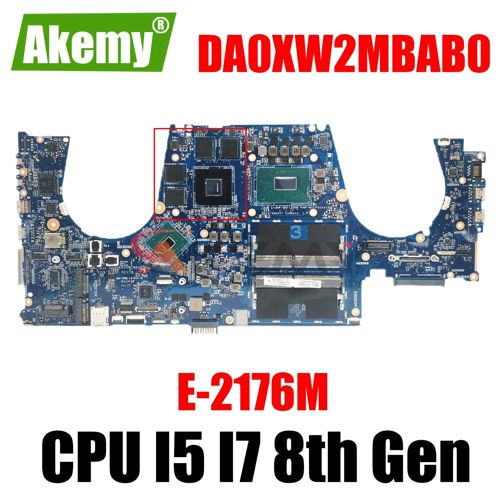 

For HP ZBOOK 15 G5 Motherboard Mainboard DA0XW2MBAB0 DAXW2CMBAF0 motherboard I5 I7 8th Gen E-2176M CPU with GPU