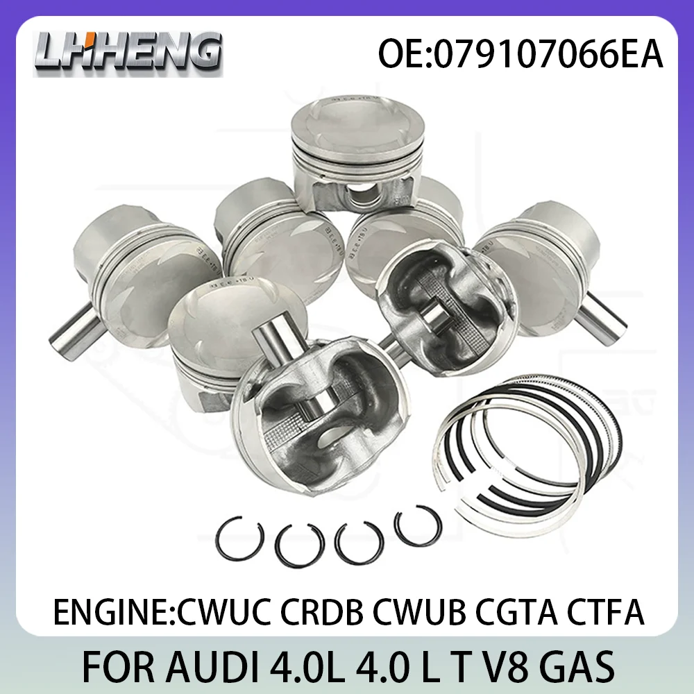 

Engine Parts PISTON & RINGS Kit For AUDI A6 A7 A8 RS6 RS7 S8 4.0L 4.0 L T V8 GAS 12-18 CWUB CGTA CWUC 079107066EA 079107066ED