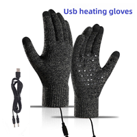 Winter Touch Screen Motorcycle/Bike Warm Electric Heated Gloves Outdoor Riding Skiing Mitten Thickened Cold-proof Warm Wool