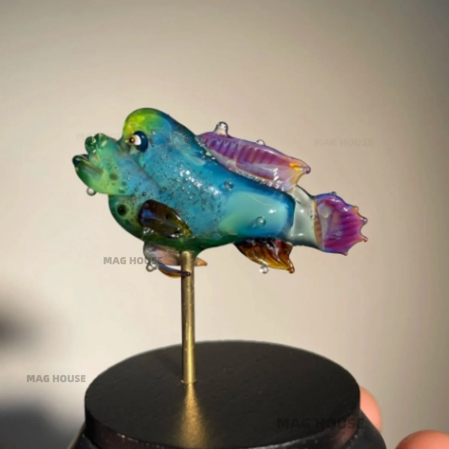 

7.5cm Sumeiyu Handmade Glass Collectible Ornaments Marine Life Desktop Gifts Boys Deep-sea Creatures Natural History Decorative