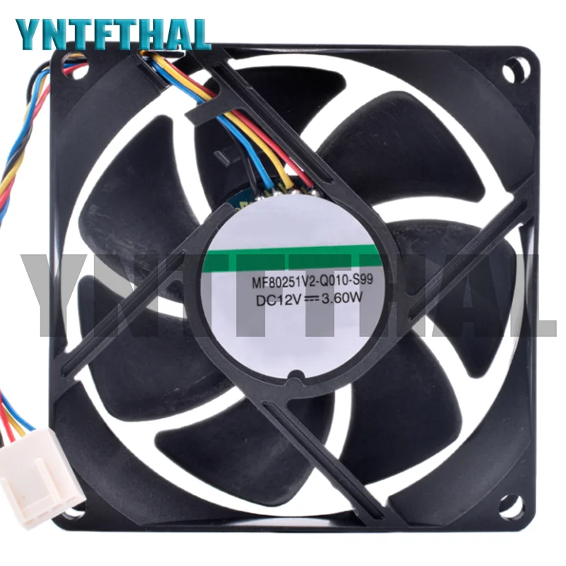 New MF80251V2-Q010-S99 XG27M-A00 DC 12V 3.60W 0.3A 4-Wire 80x80x25MM 48CFM Cooling Fan