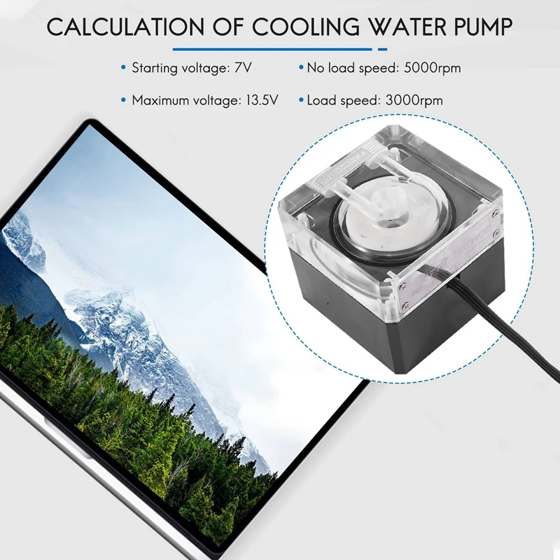 FREEZEMOD PU-FS4M-J Compute Cooling Pc Water Cooler Mute Pump PWM Intelligent Flow 800L/H