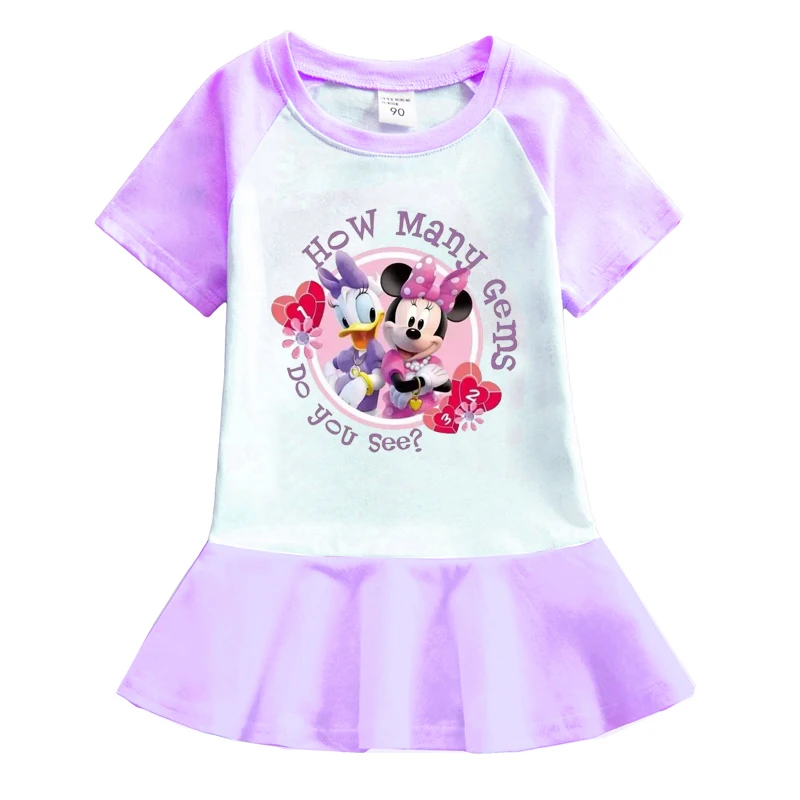 Summer Infant Toddler neonate Cotton Dress Kids Cartoon Minnie Dress Disney Princess Dress abbigliamento per ragazze 1-6 anni