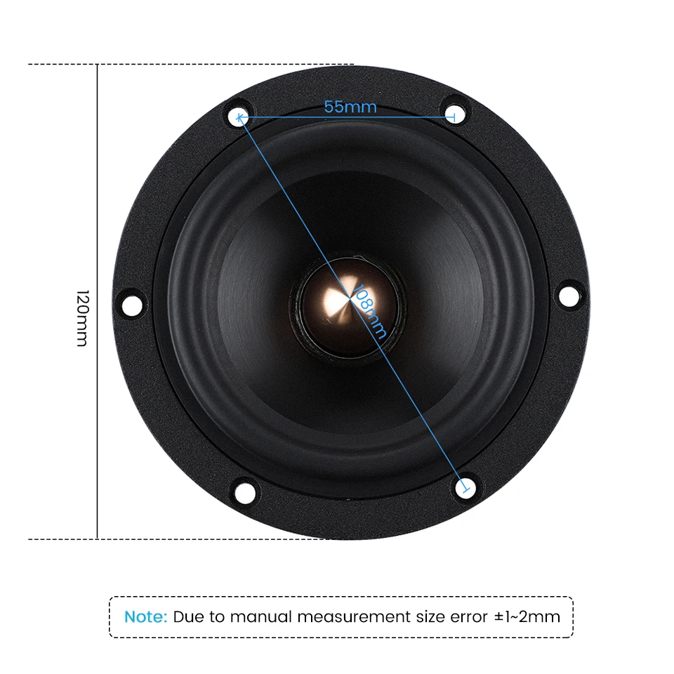 AIYIMA 1 Stück 4 Zoll Mitteltöner 50W 4 Ohm 8 Ohm Bullet Audio-Lautsprecher 25 Kern Keramikmembran Aluminiumguss-Lautsprecher – Detail 5