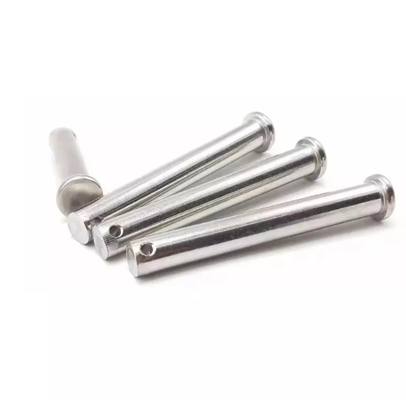 20pcs M3 M4 M5 Dowel Pin Split Pin Hole Round Flat End 304 Stainless Steel Flat Head Hole Column Axial Positioning Pin Shaft