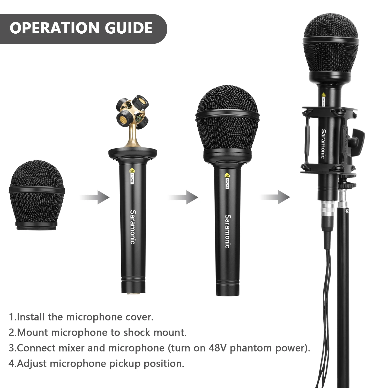 Imagem -05 - Saramonic-microfone Condensador Portátil para Filme vr Cardióide Música Streaming Streaming Youtube Sc-vrmic 3d