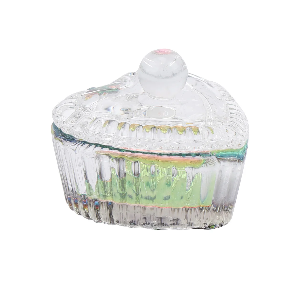 

2 Pcs Manicure Salon Polish Nail Tiny Cup Glass Crystal Mini Acrylic Liquid Container