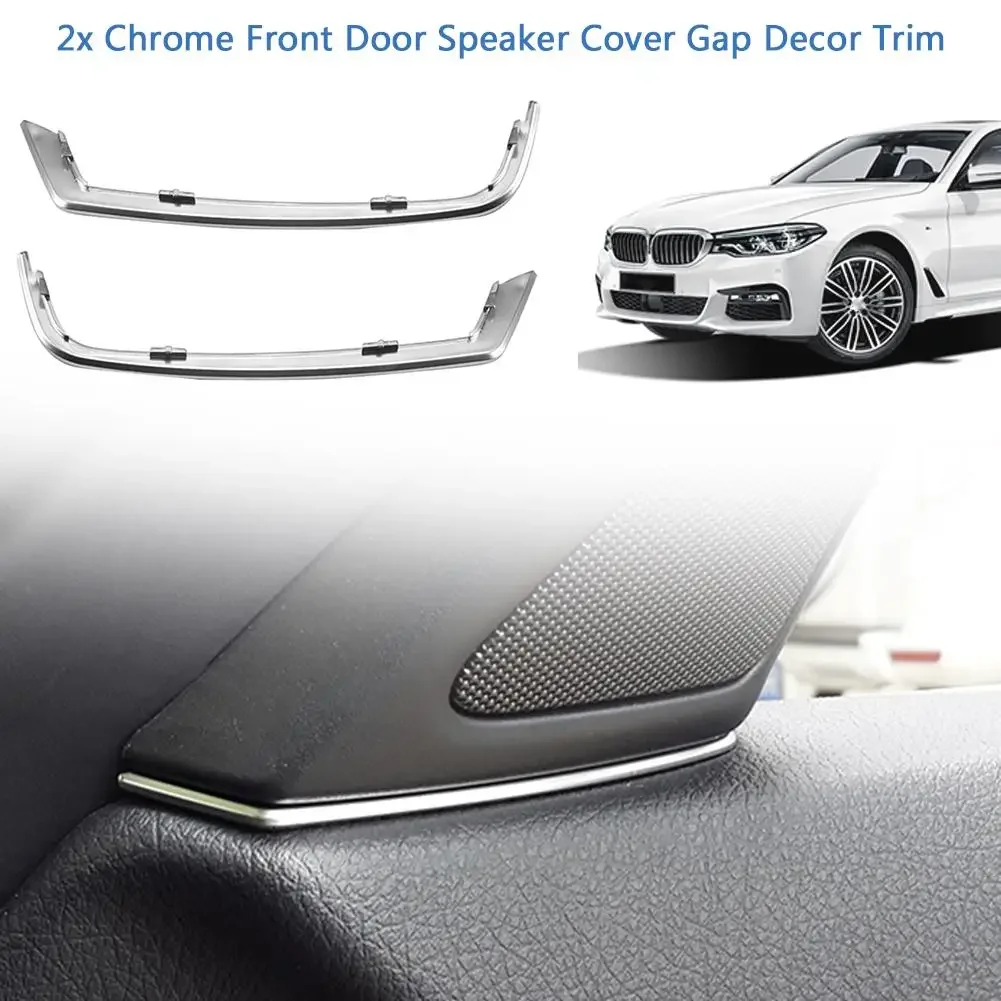 2 Stuks Auto Voordeur Luidspreker Cover Gap Decoratieve Trim Auto Tweeter Gap Plug Trim Voor Bmw 5 Serie F10 2011-2017 Accessoires