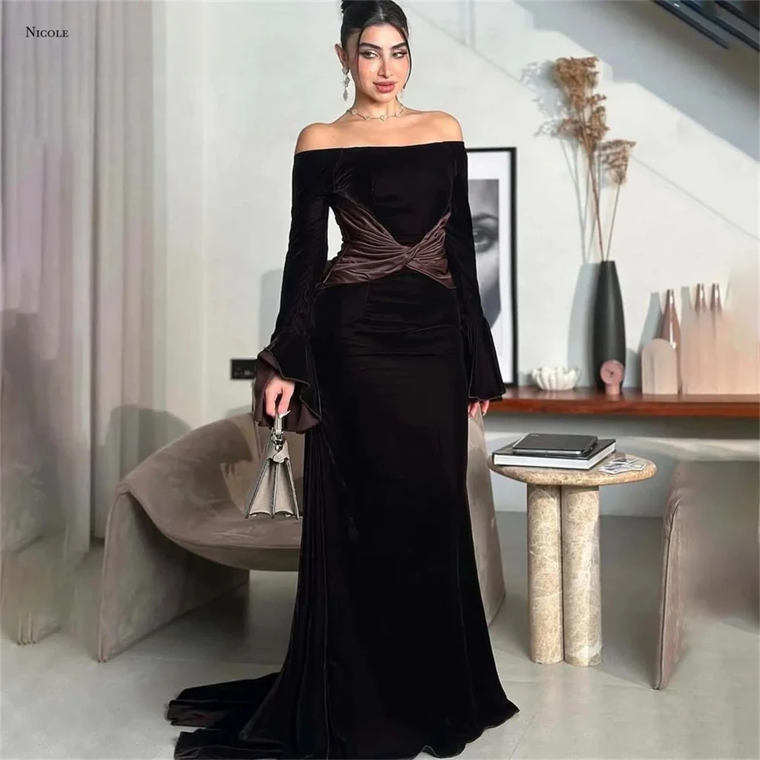 

Nicole Custom Made Evening Gown Robe Soiree Line A Prom Dresses 2025 Luxury Prom Dress 2025 Candle Satin Cloth Elegant Gowns