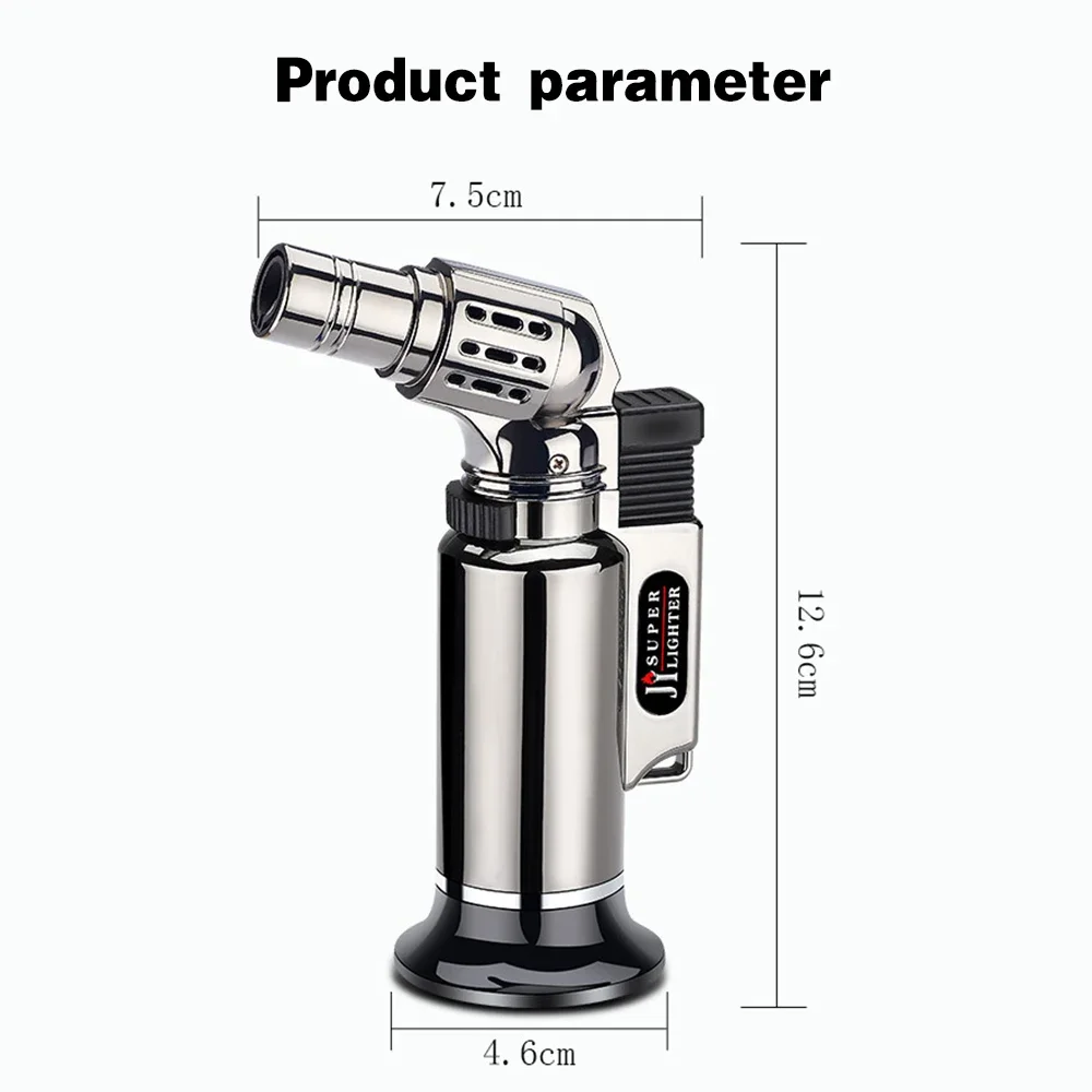 Metal Gas Lighter Windproof Barbecue Kitchen Cooking Large Capacity Torch Turbo Lighter Spray Gun Torch Jet Turbo Lighter Gadget