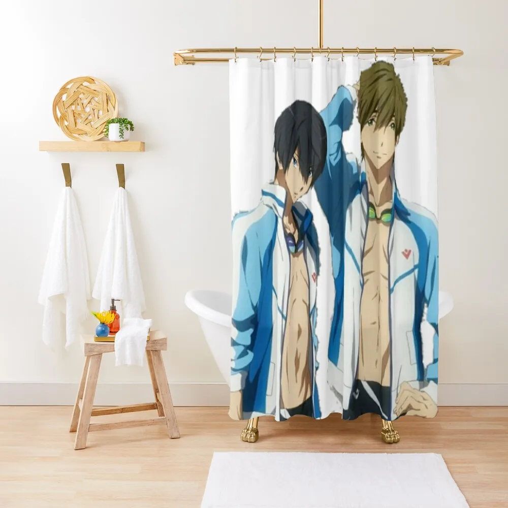 

Haru and Makoto Shower Curtain Anti-Mold Waterproof Shower Set For Bathroom Bathtub Curtain