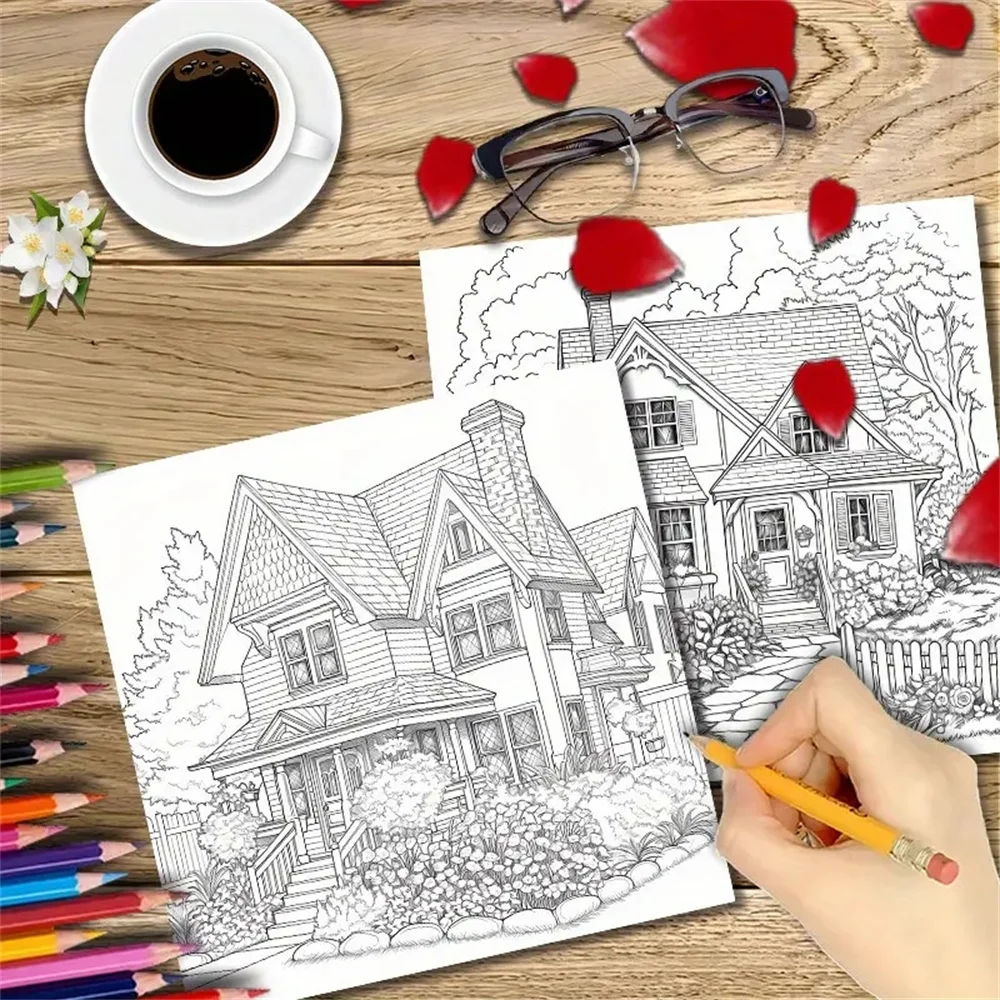 Imagem -04 - Colorido Art Coloring Book Papel Atualizado Original Livros de Papel Espessado a Candy Bone Birthday Party Gift Feriado 22 Páginas