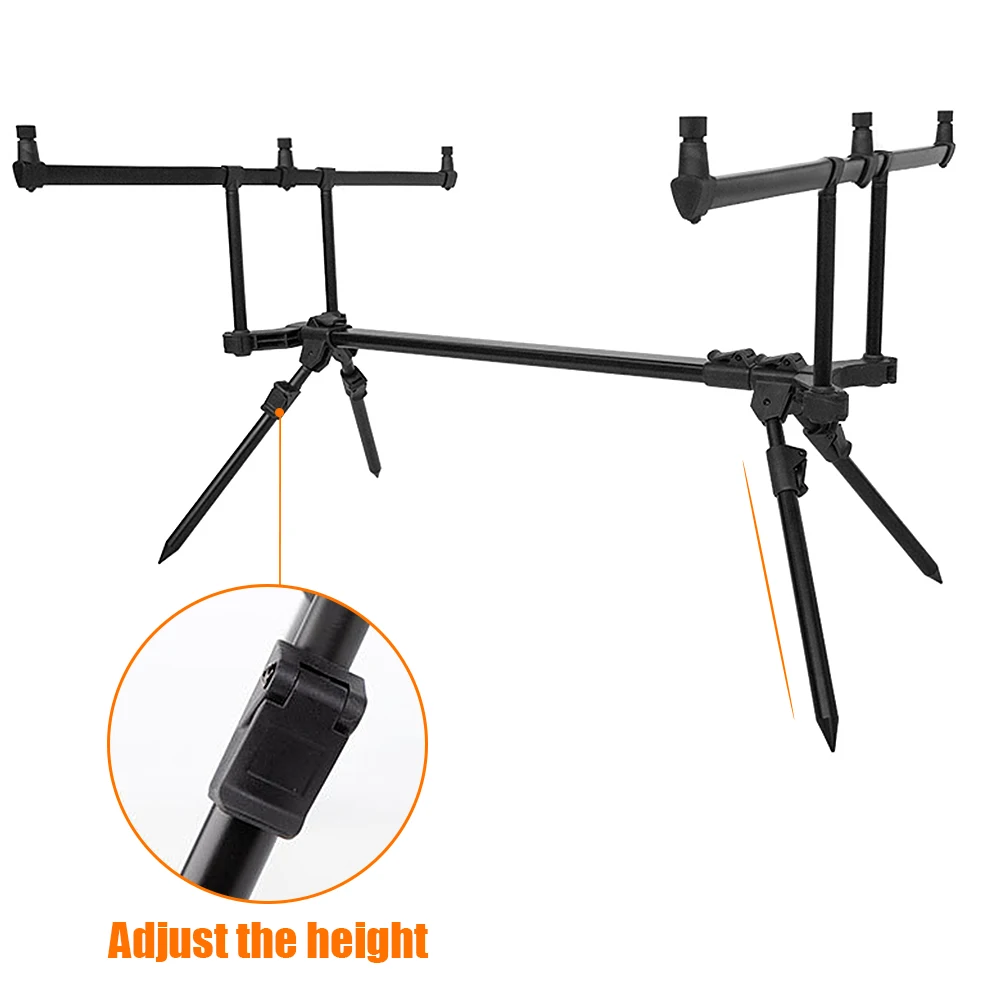 Fishing Rod Stand Holder Fishing Pole Pod Stand with 3 Fishing Bite Alarms 3 PCS Fishing Bait Swinger Fishing Tackle Set