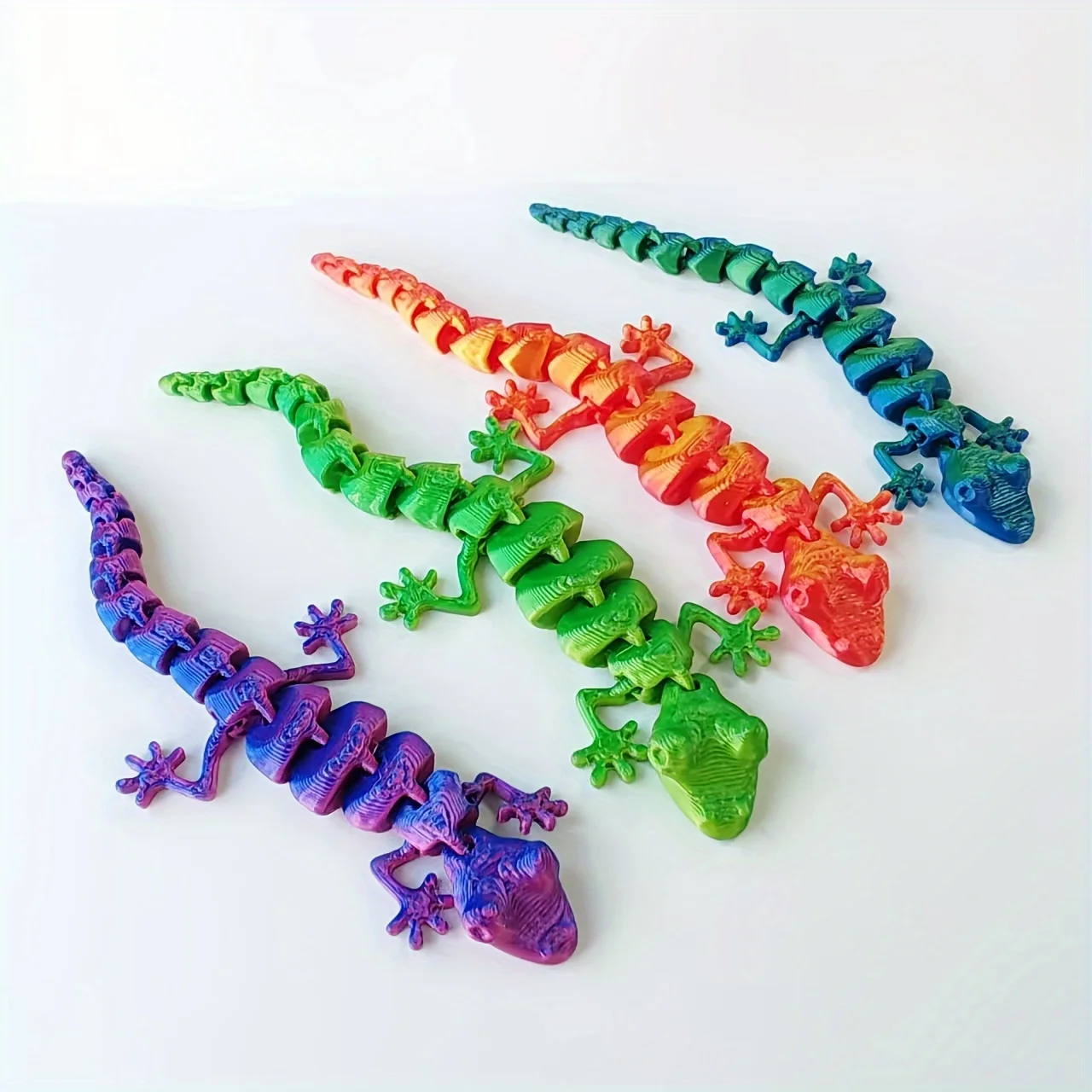 30 قطعة ثلاثية الأبعاد مطبوعة سحلية صغيرة التماثيل ألعاب حيوانات المفاصل الإبداعية المنقولة الاطفال هدية مشهد المنزل الديكور محاكاة #5