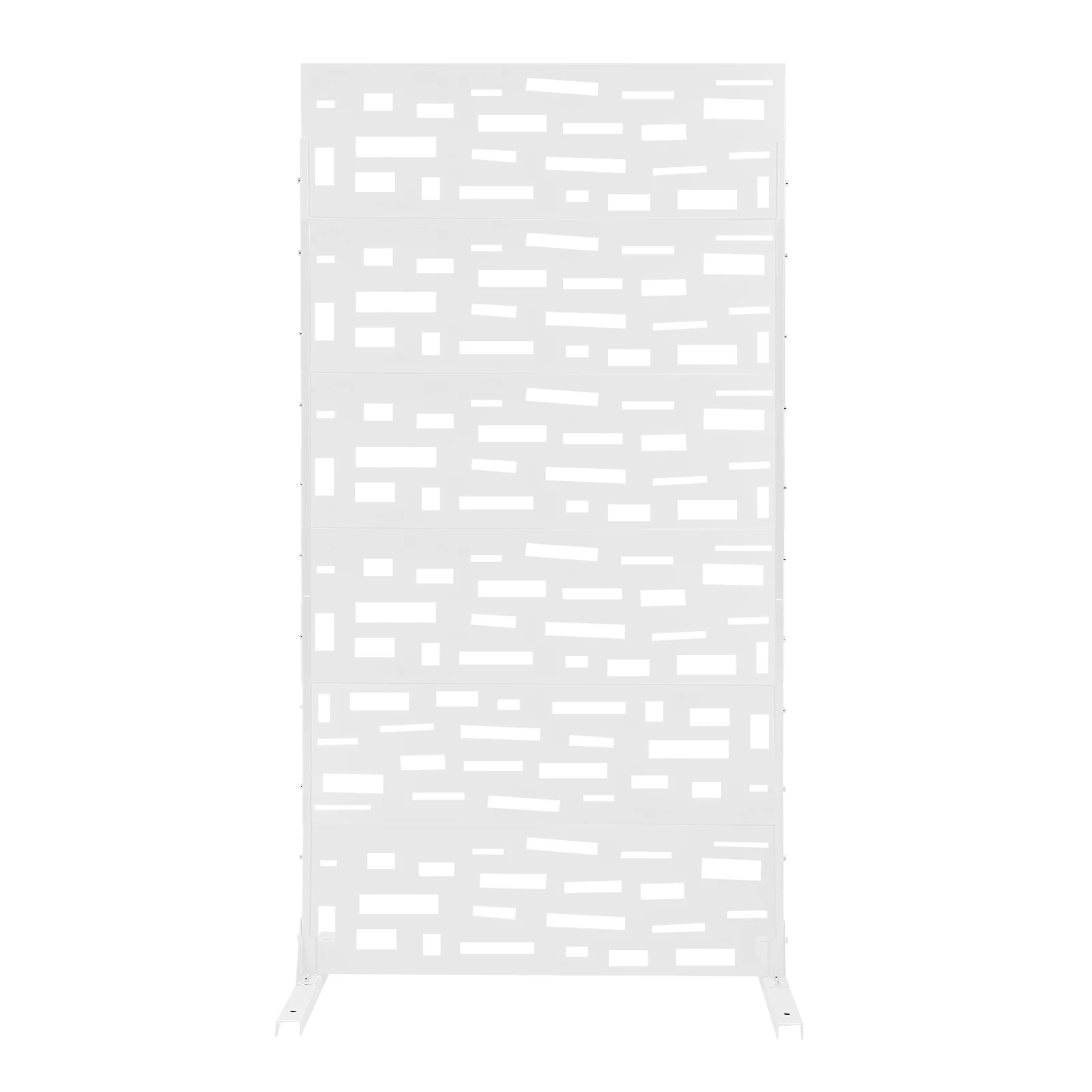 6 Panels Detachable Decorative Privacy Screen Irregular Square Partition for Patio Balcony Garden Backyard Outdoor Decoration