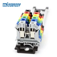 10 Uds. Bloque de terminales de carril DIN de alimentación de tornillo UK 10N enchufe de Cable de 10mm conector eléctrico de Cable Universal multicolor UK10N