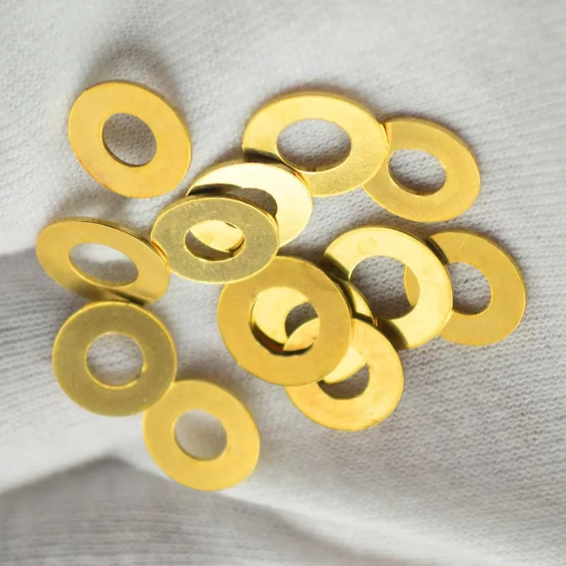 6pcs Spyderco Knife Accessories Brass Washer Copper Cushion Pad Metal Gasket Shim for C158 C186 C11 Delica C10 Endura C81 Para2