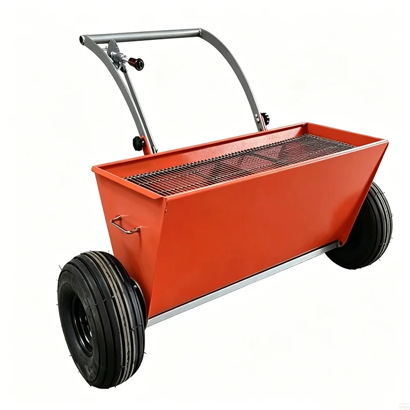 Portable Hand-push Emery Sand Spreader Uniform Spreading Adjustable Flow Floor Construction Tool Concrete Material Spreader