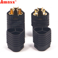 5 pair Amass MT60 Black Male Female 3.5mm Plug Connector with Sheath Set for FPV Multicopter Quadcopter Airplane